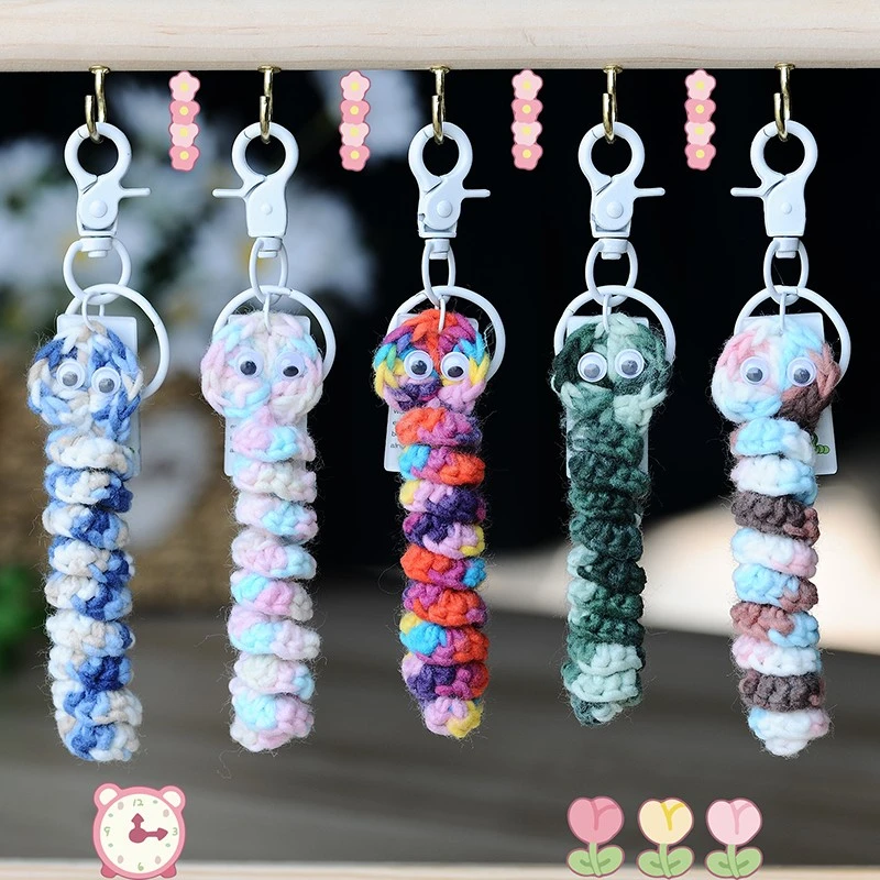 Crochet Caterpillar Keychain factory