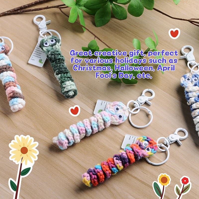 Crochet Caterpillar Keychain best